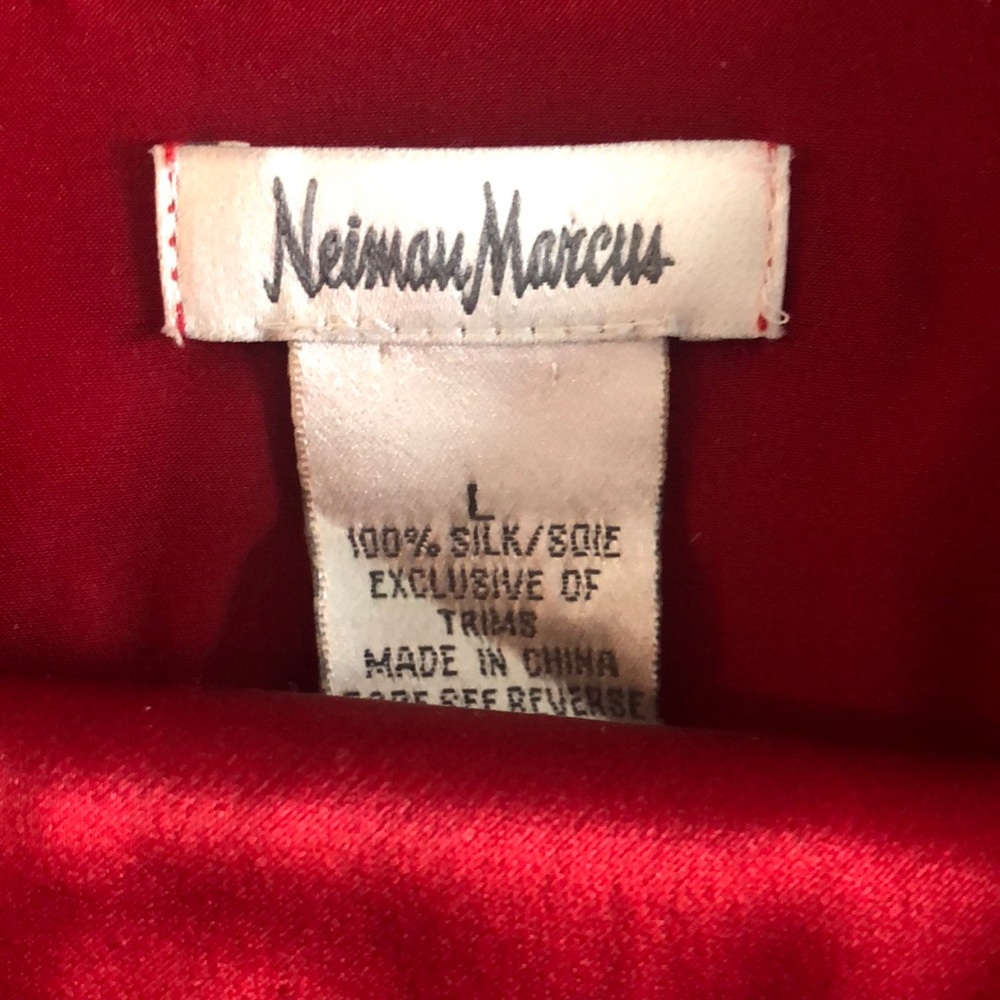 Red silk pajamas